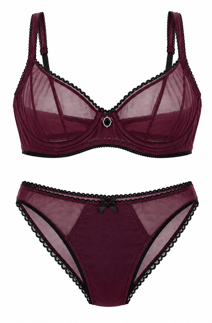 Bordeaux Allure Mesh Bra