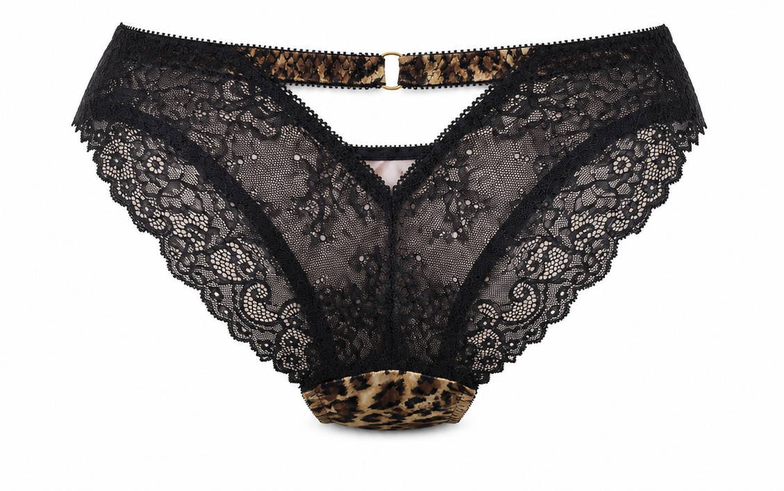 Leopard de Velour Velvet Cut-out Pantie