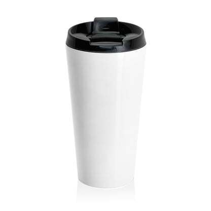 Travel Mug — "Pretty With Principles" Retro Pinup Stainless Steel Tumbler