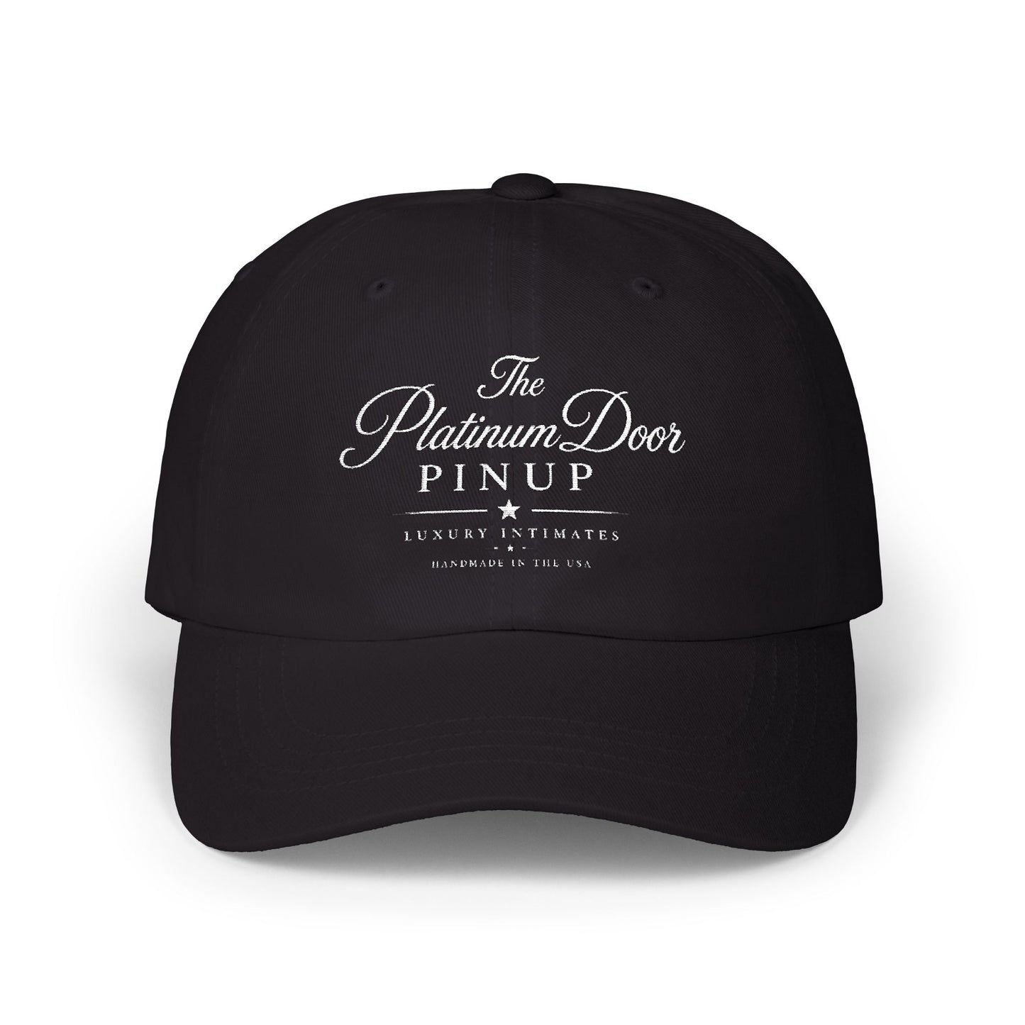 Classic Dad Cap – Minimal White Embroidered Baseball Hat
