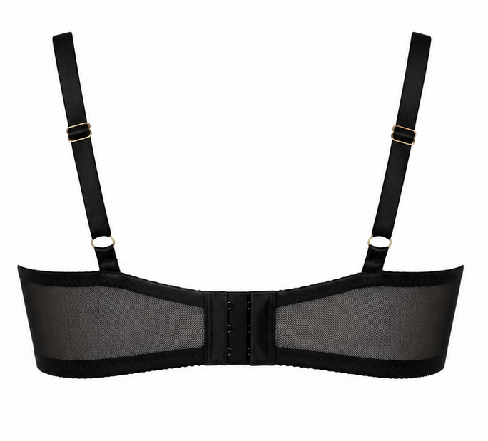 LINDA ROSE SATIN DEMI-CUP BRA