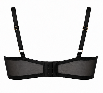 LINDA ROSE SATIN DEMI-CUP BRA