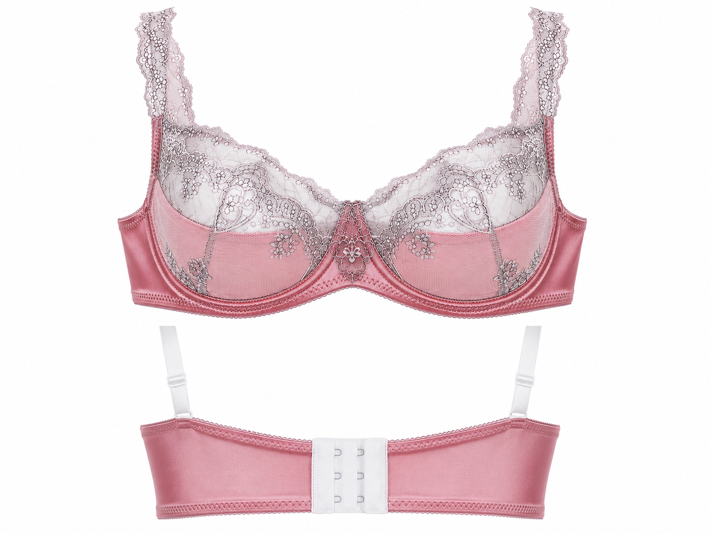 Blush Étoile Sheer Lace Bra | Handmade Luxury Lingerie