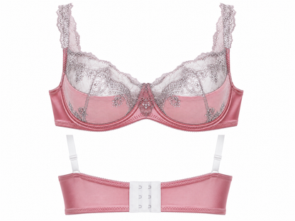 Blush Étoile Sheer Lace Bra | Handmade Luxury Lingerie