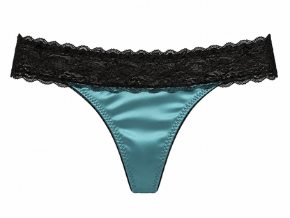Luxury Satin G-String Thong | Handmade Lace Lingerie