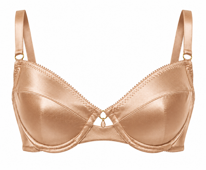 Gema Nude Corazon Champagne Satin Underwire Bra