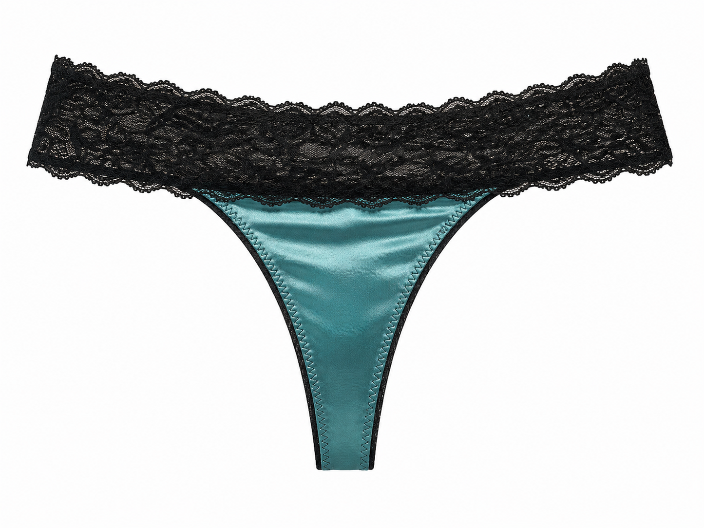 Luxury Satin G-String Thong | Handmade Lace Lingerie