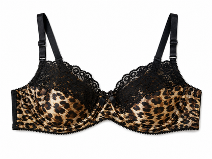 Leopard de Velour Velvet Push Up Bra