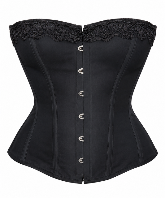 Vivienne Noir” Steel-Boned Corset