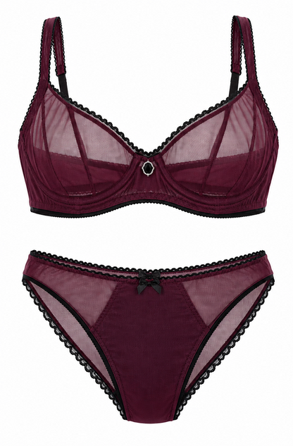 Bordeaux Allure Mesh Bra