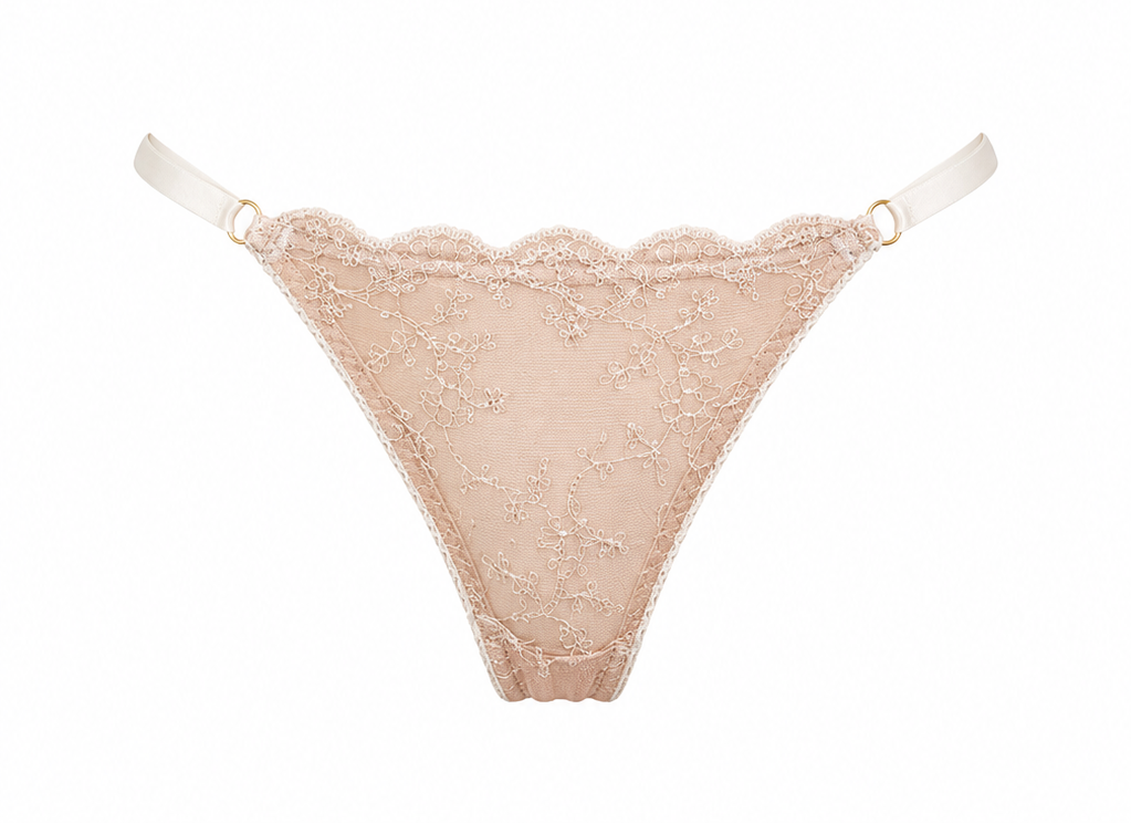Nude Whisper Mesh-Back Bikini Brief