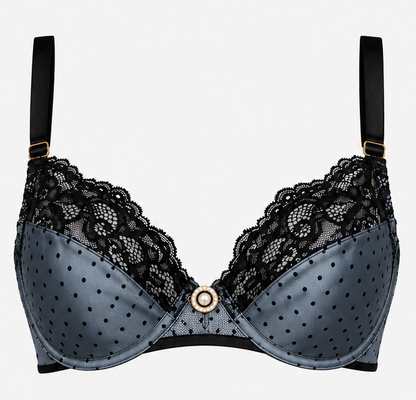 LINDA ROSE SATIN DEMI-CUP BRA