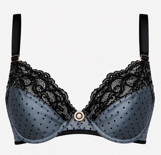 LINDA ROSE SATIN DEMI-CUP BRA