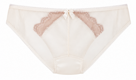 Nude Whisper Sheer Lace and Mesh Pantie