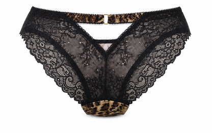 Leopard de Velour Velvet Cut-out Pantie