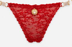 Rouge Enchanté Red Lace Cheeky Bikini