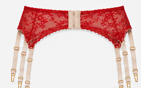 Rouge Enchanté Red Lace Garter Belt