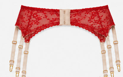 Rouge Enchanté Red Lace Garter Belt