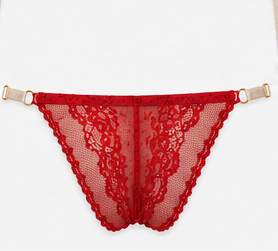 Rouge Enchanté Red Lace Cheeky Bikini