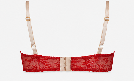 Rouge Enchanté Red Lace Balconette Bra