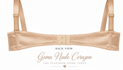 Gema Nude Corazon Champagne Satin Underwire Bra
