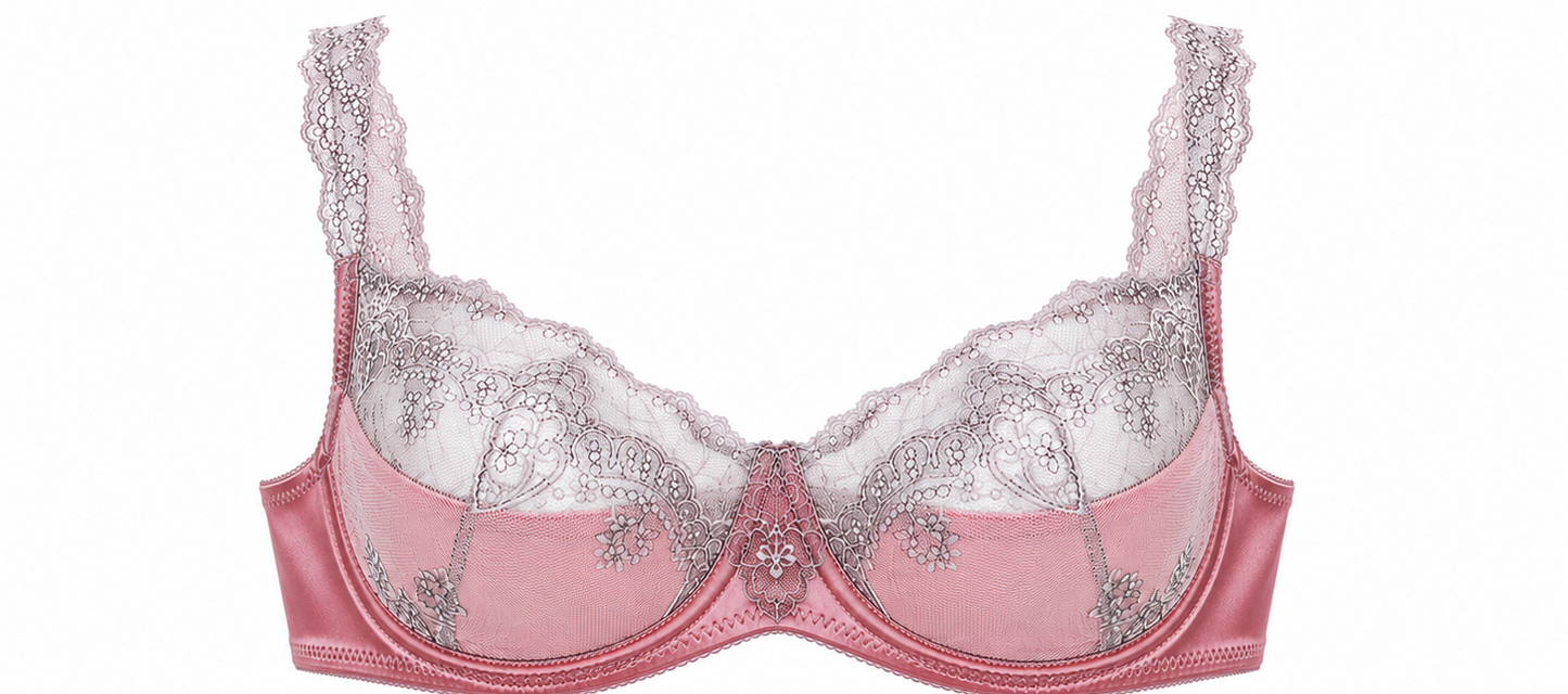 Blush Étoile Sheer Lace Bra | Handmade Luxury Lingerie