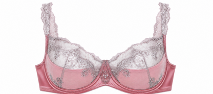 Blush Étoile Sheer Lace Bra | Handmade Luxury Lingerie